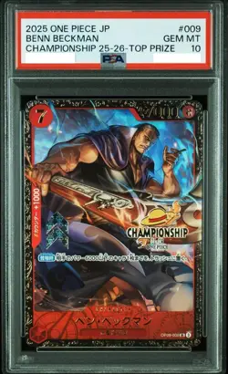 PSA10 One Piece Card Ben Beckman CS Championship - Image 1