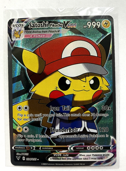 Satoshi Pikachu Pokemon Card VCOS Holo Cosplay w/ Video - Image 4