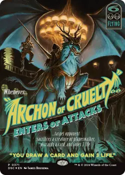 Archon of Cruelty (Showcase) [Duskmourn: House of Horror Commander] Magic MTG - Image 1