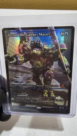 Donatello, Gadget Master (Showcase) TMNT X MTG Donny FOIL - Image 1