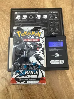 Heavy 23.0g! Pokemon TCG SV 10.5 Black Bolt Booster Pack Sealed!God PackU! - Image 1