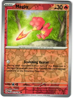 Magby Reverse Holo 19/182 Pokemon SV: Paradox Rift - Image 1