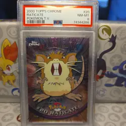 2000 Topps Chrome Pokemon TV #20 Raticate Gem Mint PSA 10 - Image 1