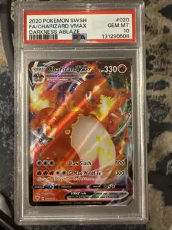 2020 Pokemon Swish VMAX Darkness Ablaze #020 Charizard Gem Mint PSA 10 - Image 1