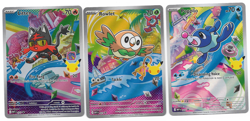 Pokemon TCG First Partner Illustration Collection Series 1 Alola Gen 7 Starters - Image 1