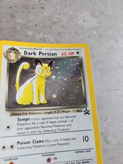 Dark Persian 17 Holo Black Star Promo WOTC Pokemon Card ~ BIG SWIRL💫 Top Right - Image 2