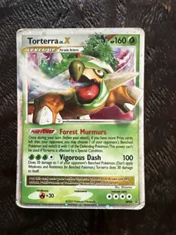 Pokemon Torterra LV.X DP09 Diamond and Pearl Promo Holo 160 HP Vigorous Dash - Image 1