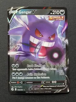 Pokemon Sword & Shield Fusion Strike - Gengar V #156/264 - Image 1