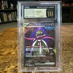 CGC 10 Pristine Iron Valiant ex 213/187 SAR Terastal Festival ex sv8a Pokemon - Image 1