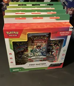 4x Pokemon First Partner Series 1 Illustration Box - Ready to Ship! 🚚✅ - Image 1