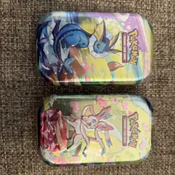 Pokemon Scarlet & Violet Prismatic Evolutions SEALED Mini Tin (2 Tins) - Image 1