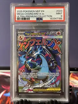 2025 POKEMON MEP EN-ME ULTRA-PREMIUM COLLECTION MEGA CHARIZARD X EX PSA 9 - Image 1