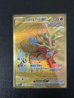 Gouging Fire EX 214/162SV05: Temporal Forces Holo Card Mint Condition - Image 1