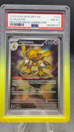 Pokemon Alakazam 009 mep ME Black Star Promo PSA 8 Fast Shipping - Image 2