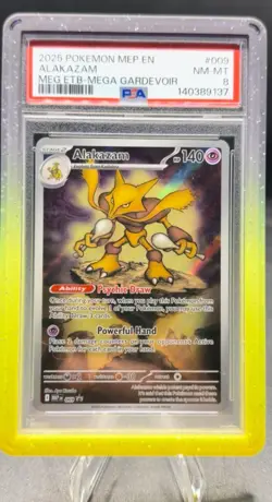 Pokemon Alakazam 009 mep ME Black Star Promo PSA 8 Fast Shipping - Image 3