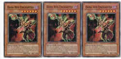Yugioh- 3X Dark Red Enchanter - Common - 1st Edition - SDSC-EN006 - Near Mint - Image 1