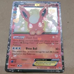 POKEMON PROMO CARD - RADIANT COLLECTION - FLAREON EX RC6/RC32 (HOLO) RARE NM - Image 1