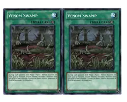 Yugioh- 2X Venom Swamp - Common - Unlimited - TAEV-EN051 - Light Play - Image 1