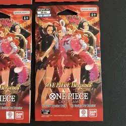 Lot Of 4 One Piece Tcg EB-03 Heroines Edition Sleeved Booster Packs English New! - Image 2
