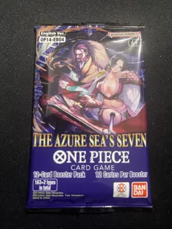 (ULTRA HEAVY) 26.00g One Piece OP14 Azure Sea's Seven Booster Pack NEW SEALED - Image 2