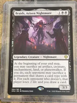 Braids, Arisen Nigbhtmare 084/281 Rare Non Foil Dominaria United MTG LP - Image 1