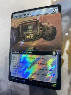 Pip-Boy 3000 - Surge Foil - Extended Art Fallout MTG - Image 1