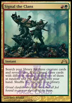 Signal the Clans 1x FOIL GTC MTG Gatecrash Rare MINT red green - Image 1