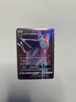 Pokemon Espeon GX Ultra Rare Full Art Holo 140/149 SM Base Set 200 HP Card - Image 1