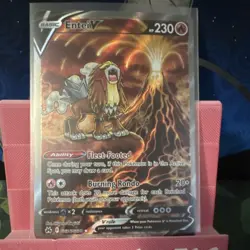 Entei V Ultra Rare Holo Crown Zenith Galarian Gallery GG36 Pokemon Card 230 HP - Image 1
