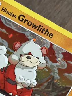 Hisuian Growlithe 070/189 Cosmos Holo Pokemon Card *HALO SWIRL* - Image 1