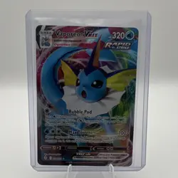 Vaporeon VMAX 320 HP Ultra Rare Holo Pokemon Card SWSH07 Evolving Skies 030/203 - Image 3