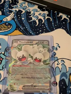 Pokemon TCG Maushold EX Paradox Rift Double Rare Holo Card 155/182 NM Condition - Image 1