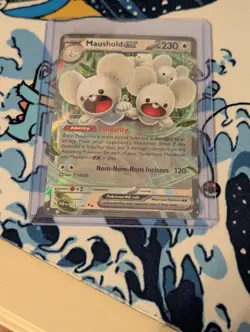 Pokemon TCG Maushold EX Paradox Rift Double Rare Holo Card 155/182 NM Condition - Image 2