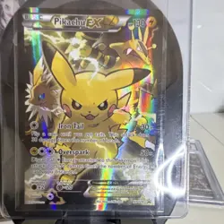 Pikachu EX XY124 Full Art Holo Black Star Promo 130 HP Pokemon Card - Image 1