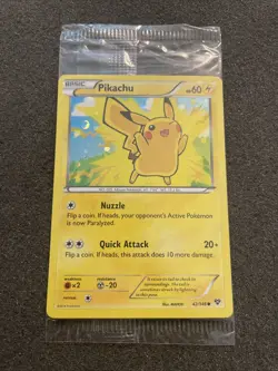 Pokemon Card - Pikachu XY 42/146 - Holo - Movie Promo - Factory Sealed - Image 1
