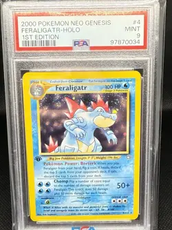 Pokemon TCG Feraligatr Neo Genesis Holo 1st Edition Rare Card 4/111 PSA 9 MINT - Image 4