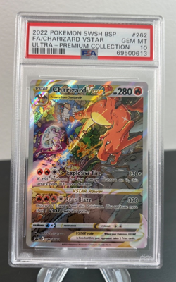 Pokemon 2022 PSA 10 Charizard VSTAR Full Art Black Star Promo SWSH262 Card - Image 1