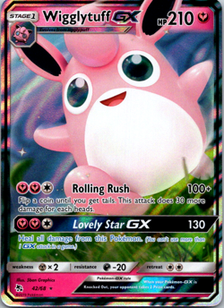 Wigglytuff GX 42/68 - Hidden Fates NM Ultra Rare Pokemon Card Near Mint - Image 1
