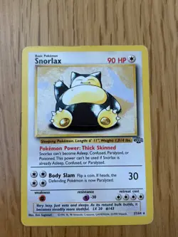 Pokemon TCG Snorlax Jungle Card 27/64 Unlimited Rare Non-Holo - Image 1