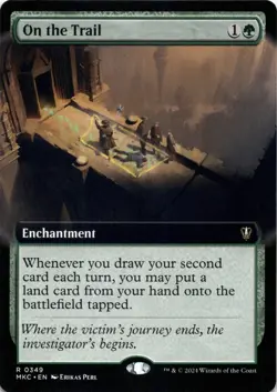 On the Trail EXTENDED ART Commander: Murders at Karlov Manor Magic MTG NM edh - Image 1
