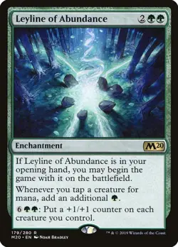 Leyline of Abundance 179 Rare Core Set 2020 Magic: The Gathering Foil Near Mint - Image 1