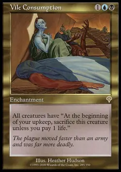 MTG Vile Consumption, NM-Mint, English Invasion - Image 1