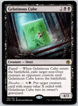 Gelatinous Cube - Adventures in the Forgotten Realms AFR - MTG - LP Magic - 105 - Image 1