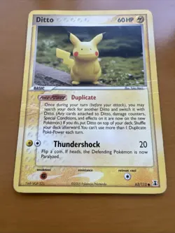 Ditto - Pikachu Pokemon Delta Species Ditto 63/113 Damaged Yuka Morii - Image 4