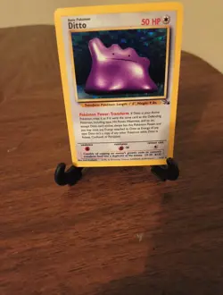 Vintage Pokemon Ditto 3/62 Fossil Holo Card - Image 1