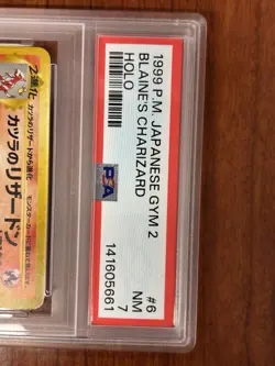 Pokemon TCG Blaine's Charizard Holo Rare Card Japanese PSA 7 - Image 4