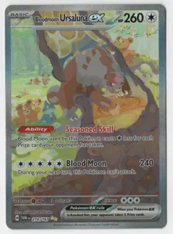 2024 Bloodmoon Ursaluna EX 216/267 TWM Sp. Illustration Rare POKEMON CARD ~R69 - Image 1