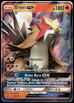 Pokemon Entei GX - 10a/73 Promo Alternate Art Promos 010a/073 NM Holo - Image 1