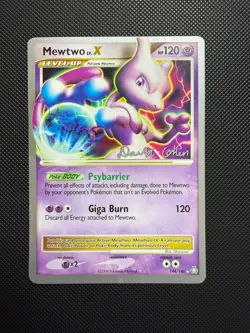 2008 Pokemon DP Legends Awakened Mewtwo LV.X 2009 World Championships #144/146 - Image 1