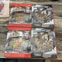 Pokemon TCG White Flare Black Bolt Binder Poster Collection Sams 2 Pack x2 New - Image 1